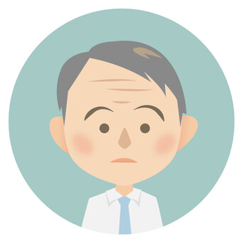 おじさんアイコン 50代,６０代,おじさん,アイコン,ビジネス,ワイシャツのイラスト素材