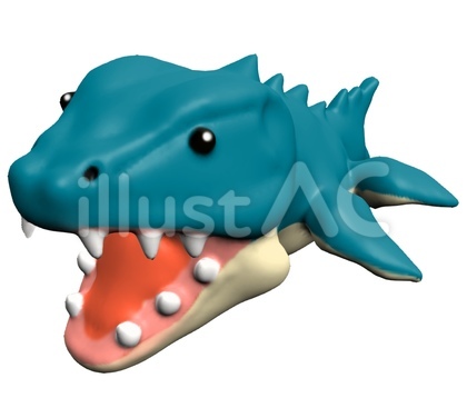 ゆるいモササウルス ななめ CG