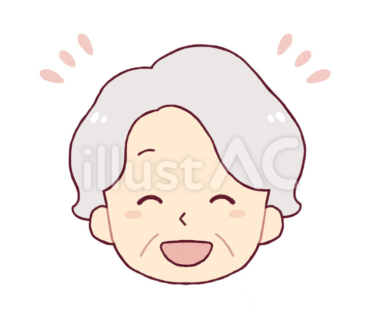 表情 ニッコリ 女性シニア イラスト No 4312 無料イラストなら イラストac