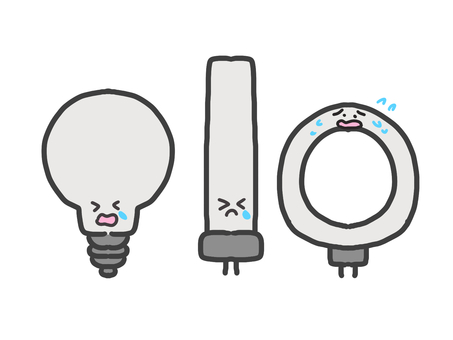 Illustration, be worried, fluorescent lamp, electrical, 