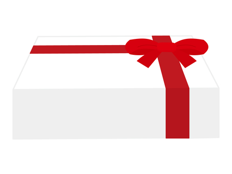 Rectangular present from below (white), present, box, rectangle, JPG, PNG and AI