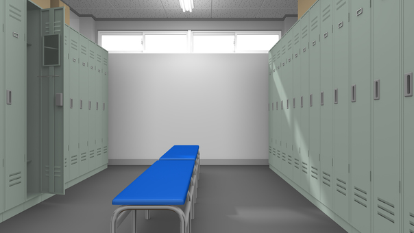 ロッカールーム ロッカー室,ロッカールーム,更衣室,着替え,3dcg,リアルのイラスト素材