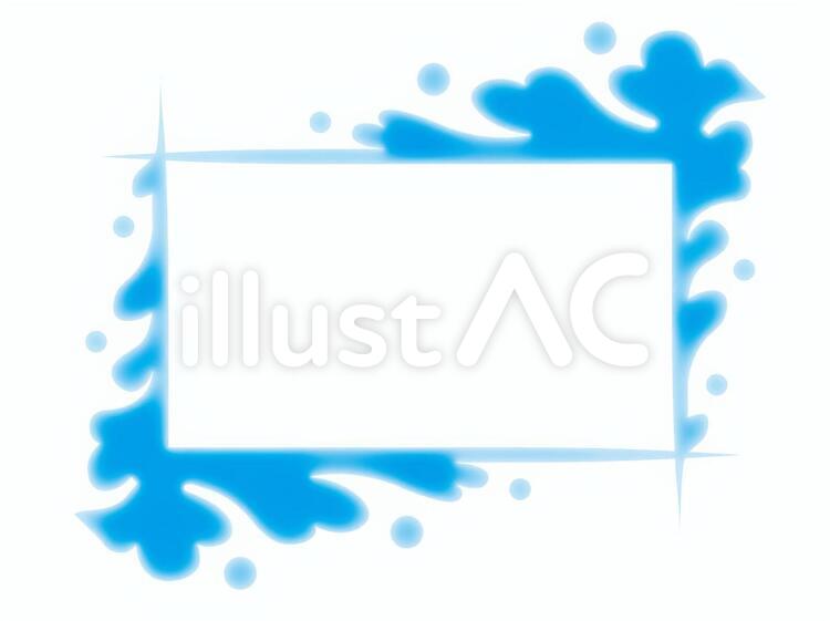 波のフレームA 流線,曲線,テクスチャのイラスト素材