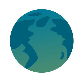 シンプルな地球アイコン 地球,惑星,太陽系,地図,世界,球体,アイコン,シンプル,素材,フリーのイラスト素材