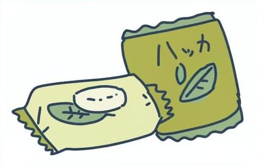 ハッカ飴 食べ物,お菓子,デフォルメ,眠気覚まし,飴のイラスト素材
