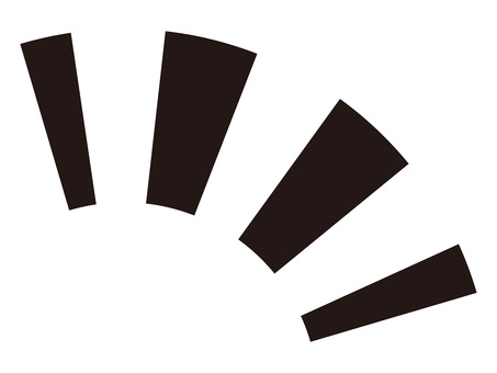 黒ワンポイント素材 強調,集中線,記号,飾り,マーク,アクセント,ちょんちょん,注目,注目マーク,視線誘導のイラスト素材