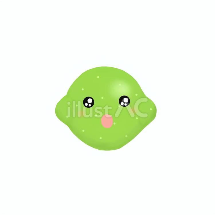 キラキラ目のライム(主線なし) ライム,食べ物,果物のイラスト素材