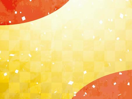 正月和風和柄年賀状 年賀状,和柄,和風,正月,可愛い,美しい,ベクター,紙吹雪,パーティー,お祝いのイラスト素材