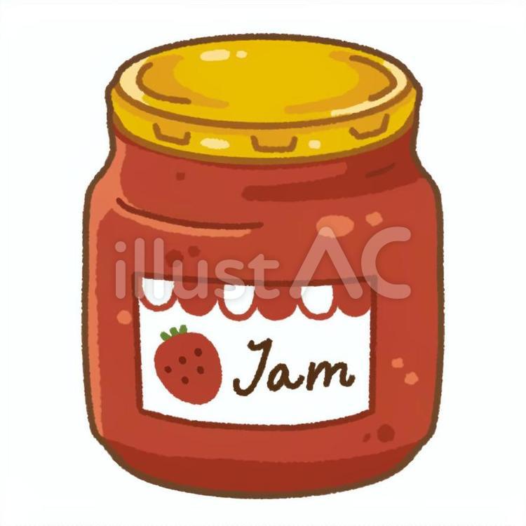 いちごジャム ジャム,いちごジャム,食べ物のイラスト素材