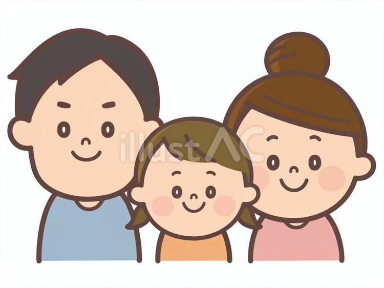 ３人家族 家族,ファミリー,家庭のイラスト素材