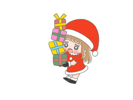 プレゼントを運ぶサンタ４