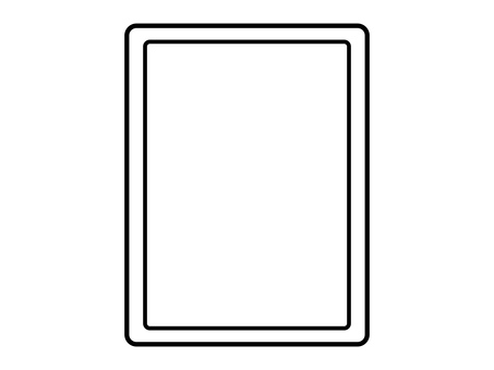 シンプルなタブレットのイラスト タブレット,スマートフォン,会社,ビジネス,テレワーク,インターネット,コンピューター,電話,通話機器,ディスプレイのイラスト素材