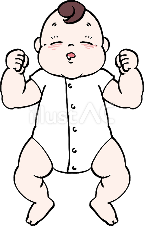 寝ているふくよかな赤ちゃん 赤ちゃん,ベビー,乳児のイラスト素材