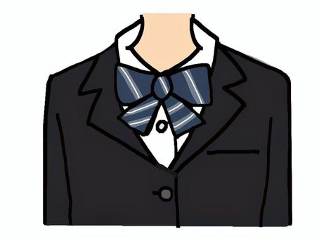制服 制服 制服,学生服,ワイシャツ,リボン,学生,pop調,手描き,挿絵,ワンポイント,素材のイラスト素材