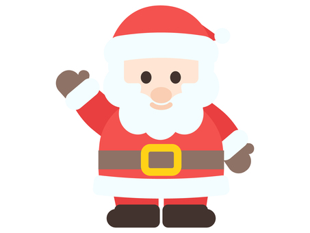 クリスマス 手を挙げたサンタクロース クリスマス,サンタ,サンタクロース,メリークリスマス,冬,イベント,年末,12月,人物,人のイラスト素材