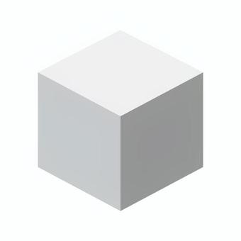 立方体アイコン 立方体,白,立体,六面体,キューブ,シンプル,アイコン,単体,ボックス,素材のイラスト素材