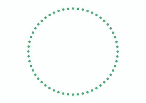 シンプルなドットの丸フレーム（緑） フレーム,枠,飾り枠,ドット,水玉,丸,シンプル,緑のイラスト素材