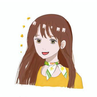 笑顔の女性 笑顔,女性,楽しそう,笑い,明るいのイラスト素材