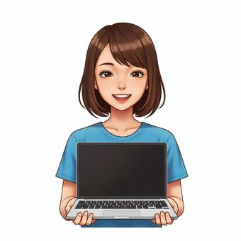Person with a computer, JPG and PNG Person with a computer, computer, monitor, t-shirt, JPG and PNG