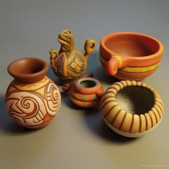 Illustration, terracotta, device, pottery, 