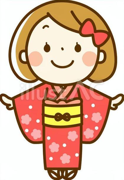 着物を着た女の子