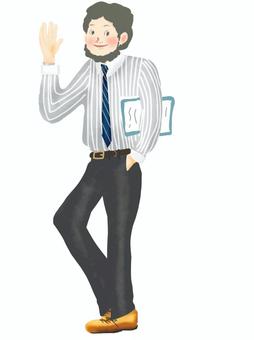 Person-male (greeting / working), JPG and PNG Person-male (greeting / working), , JPG and PNG