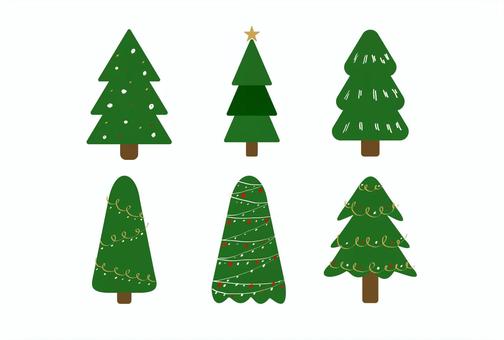 シンプルなクリスマスツリー クリスマス,ツリー,シンプル,木,もみの木のイラスト素材