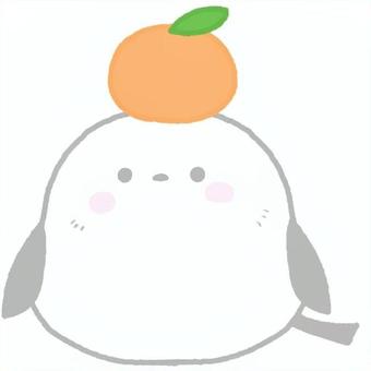 鏡餅になったシマエナガ 鏡餅,シマエナガ,正月,年賀状,冬,冬のイラスト,冬のイベント,北海道,動物,生き物のイラスト素材