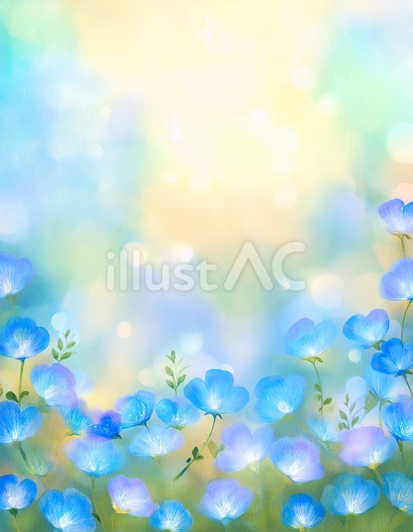 ネモフィラの素材 春,花,ネモフィラのイラスト素材