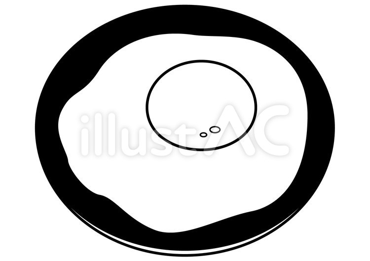 目玉焼き-1c 目玉焼き,卵料理,皿のイラスト素材