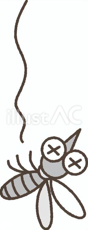 落ちていく蚊のイラスト 蚊,虫,夏のイラスト素材
