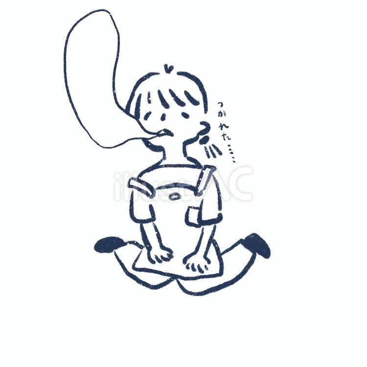 つかれたさん 女性,疲れた,へとへとのイラスト素材