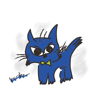 怒っている猫 怒っている猫 猫,動物,リアクションのイラスト素材