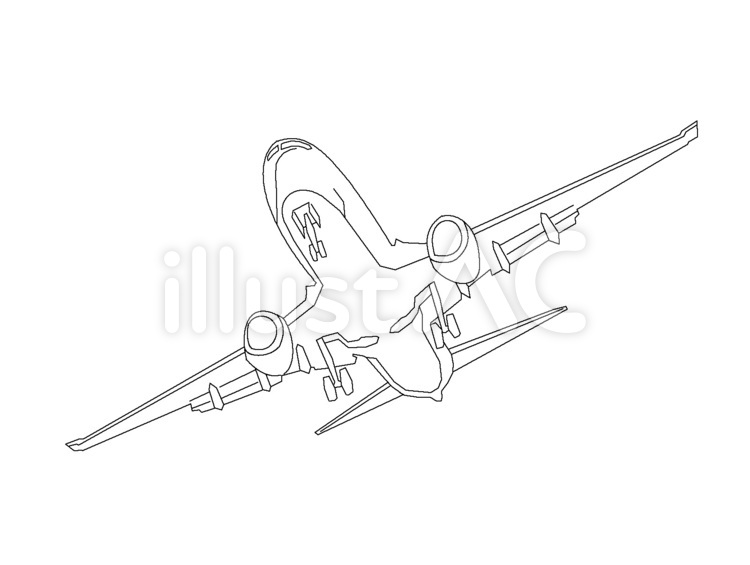 無色の飛行機のアイコン 飛行機,飛ぶ,飛行のイラスト素材
