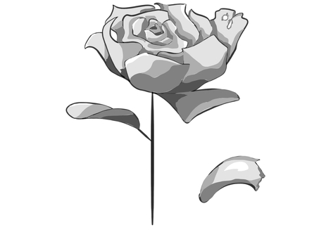 花 花,植物,シルエット,ミニマル,グラフィック,モノトーン,スタイリッシュ,アートワーク,シンプルデザイン,抽象画のイラスト素材