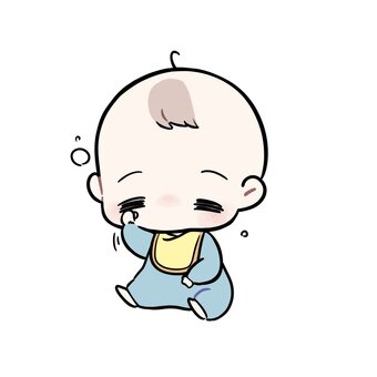 眠くてウトウトする赤ちゃん 人,人物,赤ちゃん,baby,赤ん坊,子供,赤子,乳児,幼子,全身のイラスト素材