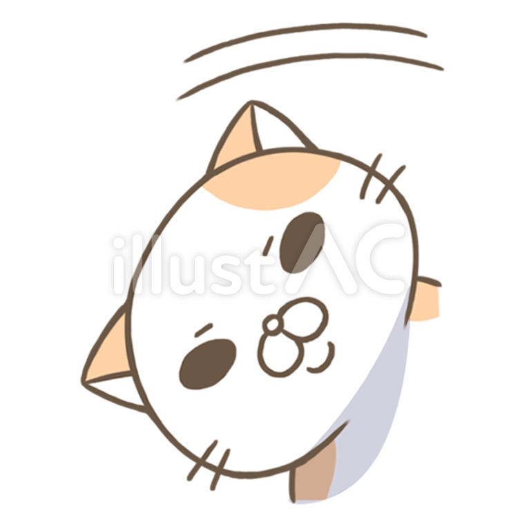 呼んだ？ 猫,ひょっこり,アイコンのイラスト素材