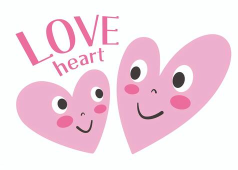 ラブハート ハート,ラブ,キャラクター,シンプル,イラスト,かわいいのイラスト素材