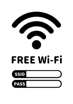 Illustration, wi fi fi, password, ssid, 
