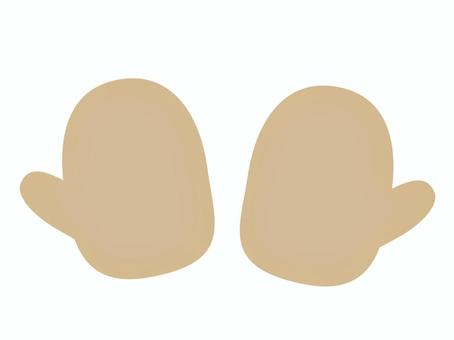 手袋  (ベージュ) 手袋,ベージュ,赤ちゃん,介護,医療,鍋,ミトンのイラスト素材
