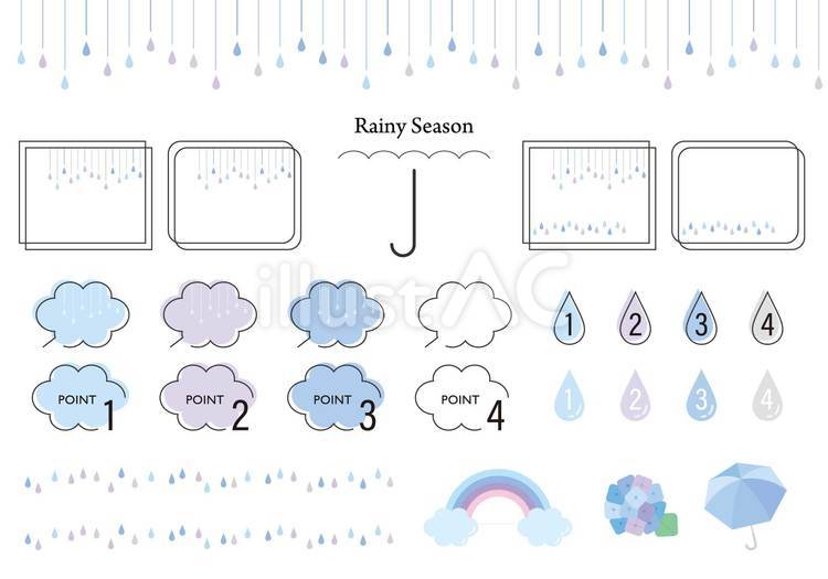 梅雨の小見出し 梅雨,小見出し,ふきだしのイラスト素材