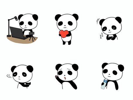 Illustration, panda, video distribution, live distribution, 