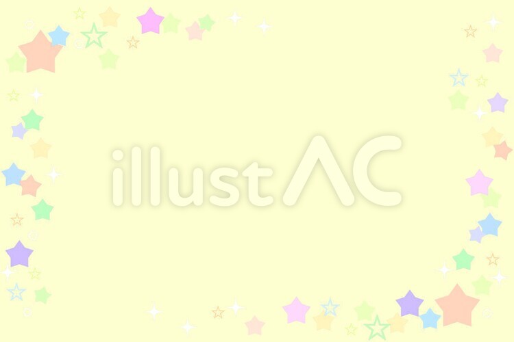 星のフレーム黄色 フレーム,背景,星のイラスト素材