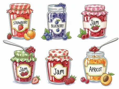 かわいいジャムの瓶セット