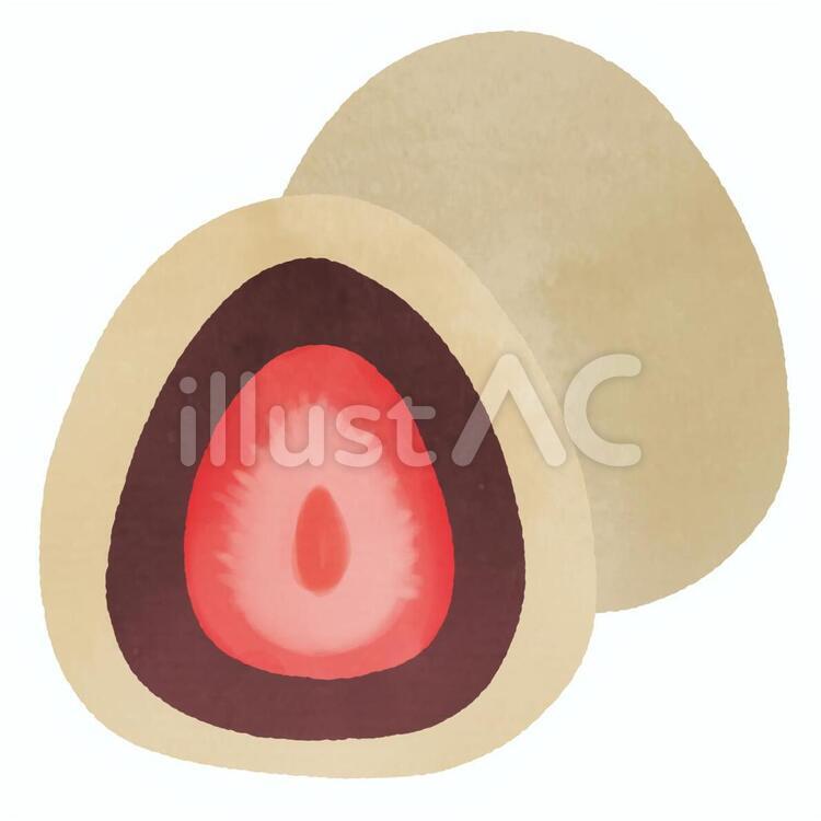 いちご大福 いちご大福,大福,和菓子のイラスト素材