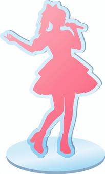 女性アイドルのアクリルスタンド アクリルスタンド,アクスタ,推し活,グッズ,アイドル,女,キャラクター,フィギュア,立体グッズ,コレクションのイラスト素材
