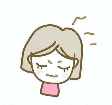 女の子2 女の子,女性,女,ひとり,病気,イライラ,ストレス,アイコン,ほのぼの,優しいのイラスト素材