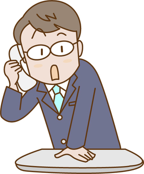 A man who makes a phone call, a man who makes a phone call, office worker, phone, JPG and PNG