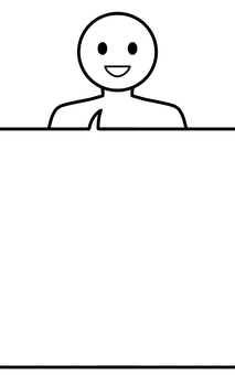 人と吹き出し(線のみ)1