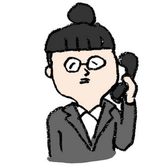 Illustration, fem, okulary, telefon, 